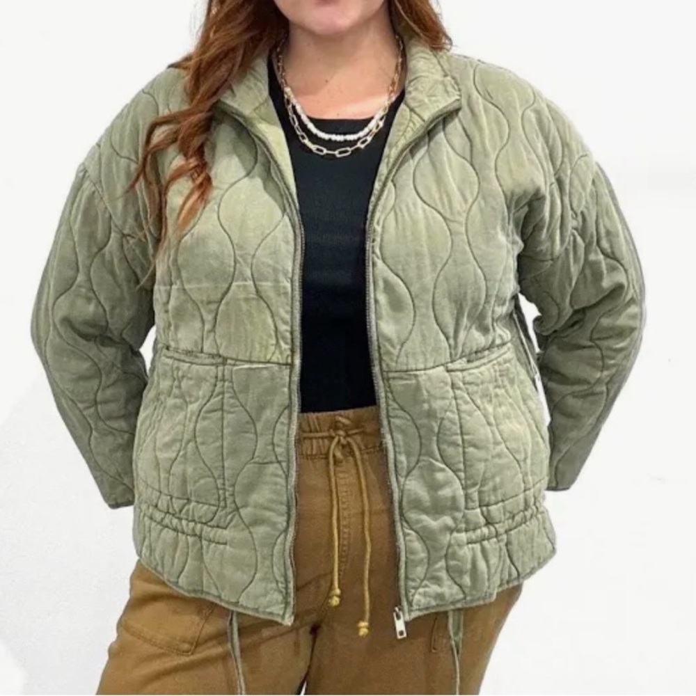 Olive Quilted Women's Jacket